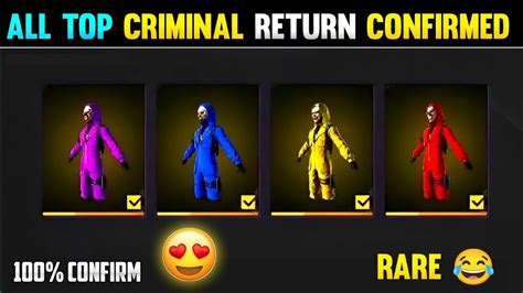 💥top Criminal Bundles Return In Free Fire Tamil Next Top Up Event Free Fire Free Fire New