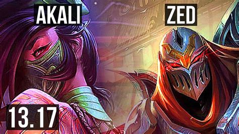 Akali Vs Zed Mid 18m Mastery 7212 700 Games Godlike Na