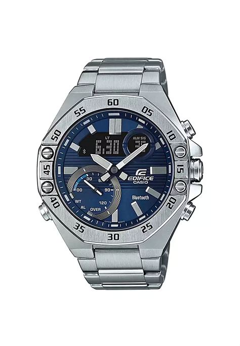 Jual Casio Casio Edifice Jam Tangan Pria Silver Blue Stainless