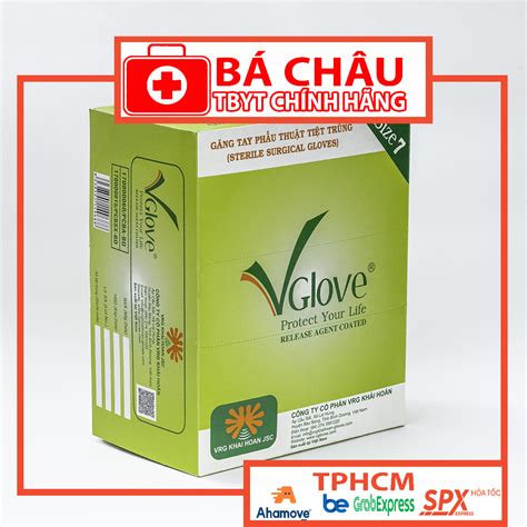 CHÍNH HÃNG Găng Tay Phẫu Thuật Tiệt Trùng VGLOVE nhiều size Bao Tay