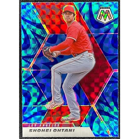 Mlb 球員卡 Shohei Ohtani 大谷翔平 2021 Mosaic Reactive Blue 亮面 蝦皮購物