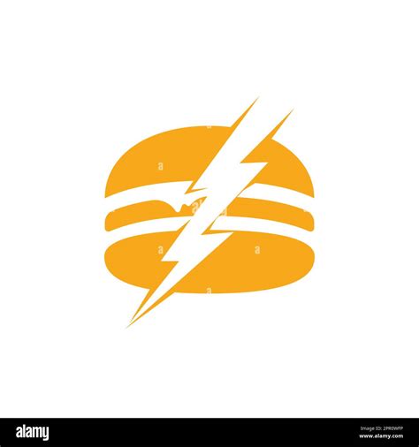 Flash Burger Vector Logo Design Burger And Thunderstorm Icon Logo Stock Vector Image And Art Alamy