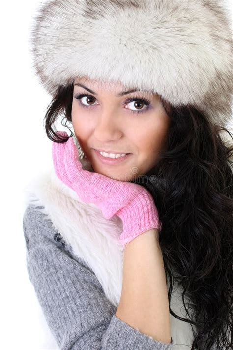 Beautiful Woman In Winter Clothes Stock Image Image Of Winter