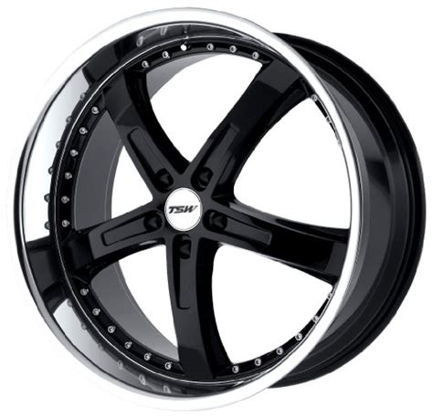 Tsw Alloy Wheels Jarama Gloss Black Wheel With Machined Lip 20×85