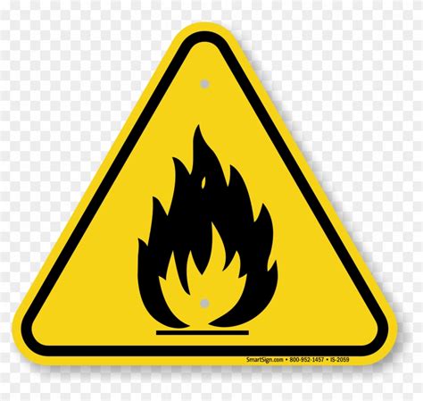 Iso Fire Hazard Warning Sign Symbol - Flammable Symbol, HD Png Download - 800x716 (#1118844 ...