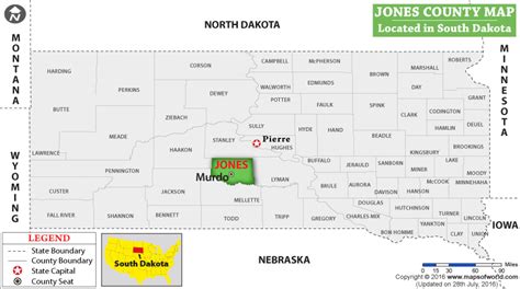 Jones County Map South Dakota