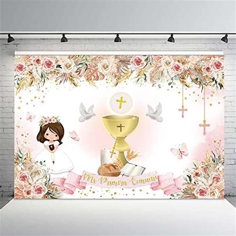 Amazon Mehofond X Ft Boho Baptism Backdrop For Girls Baptism Mi