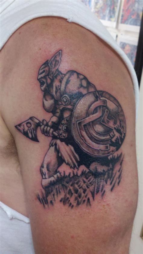 Viking Warrior Tattoo - Black and Gray by joeyellisontattooart on ...