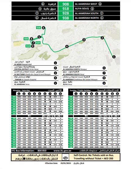 City Bus Bus Line Route In Abu Dhabi Time Schedule Stops And