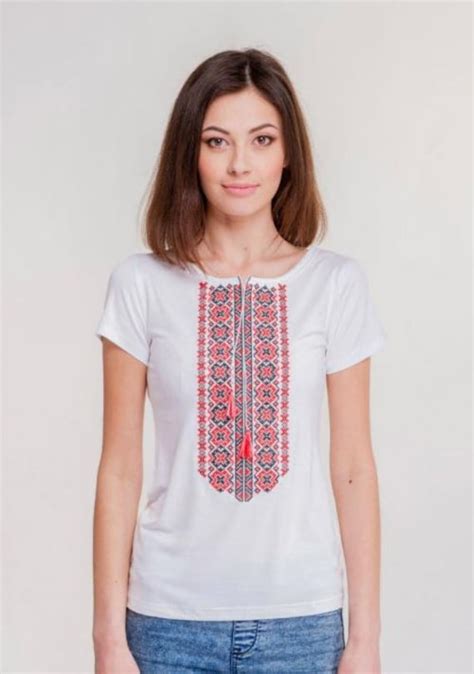 Ukrainian Vyshyvanka T Shirt Embroidered Women Shirt T Etsy