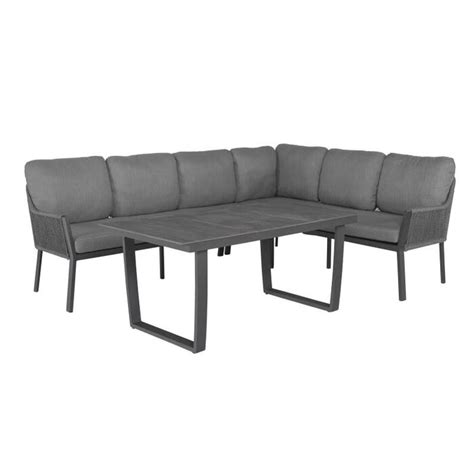 Tierra Outdoor Liv Lounge Dining Set Charcoal Right Pieces With Ta