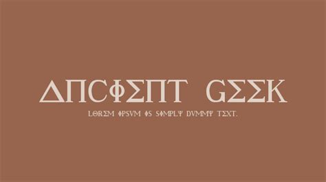 Ancient Geek Font Download Free For Desktop And Webfont