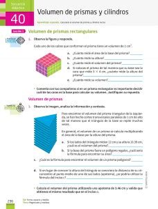 Secuencia didáctica 40 Lección 1 Volumen de prismas rectangulares