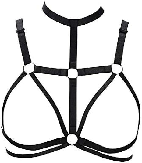 Womens Bandage Soutien Gorge Harnais Lastique Sexy Body Cage Bra