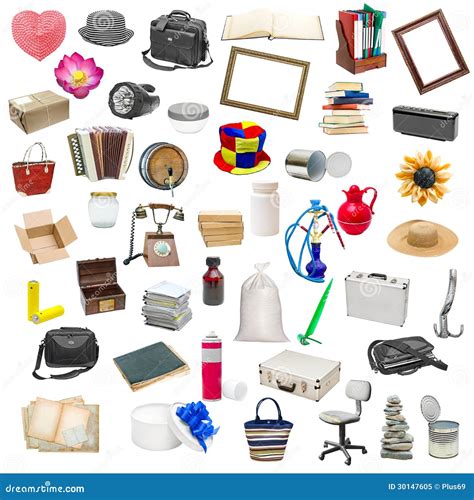 Simple Collage Of Isolated Objects Stock Image Image Of Equipment