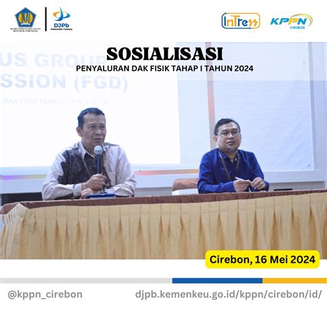 Kppn Cirebon Telah Melaksanakan Sosialisasi Penyaluran Dak Fisik Tahap