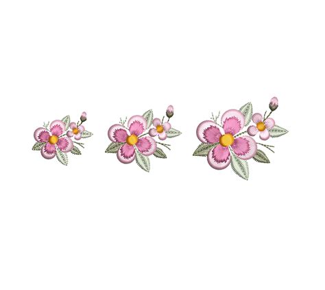 Machine Embroidery Designs Mini Flowers Small Floral Sizes Etsy