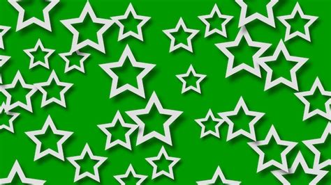 Green White Star Background