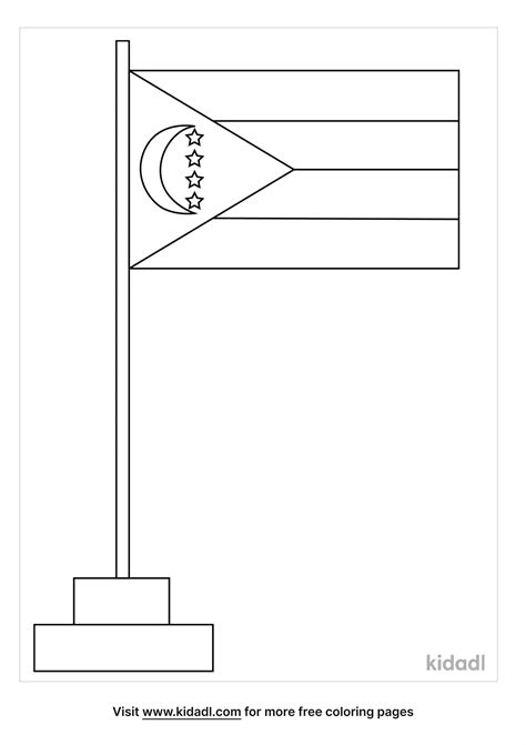 Free Comoros Flag Coloring Page | Coloring Page Printables | Kidadl