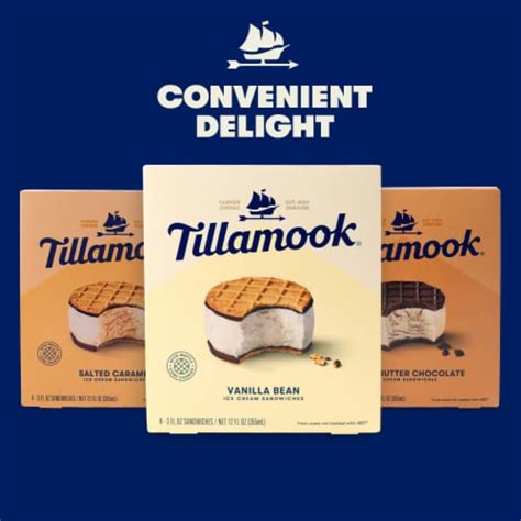 Tillamook Peanut Butter Chocolate Ice Cream Sandwiches 4 Ct Kroger