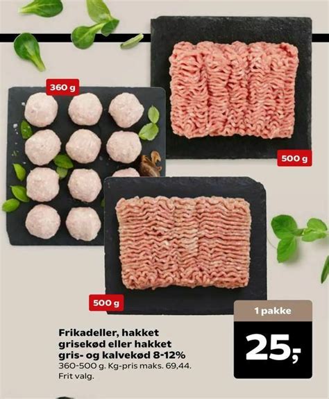 Frikadeller Hakket Grisek D Eller Hakket Gris Og Kalvek D