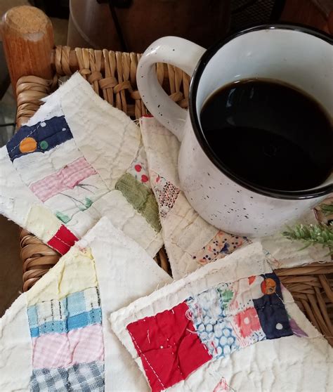 Mug Rugs Patchwork Feathers Collection