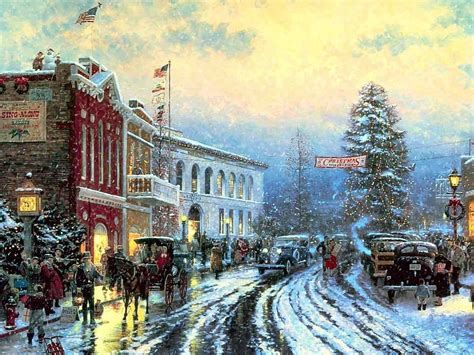 Thomas Kinkade Christmas At The Courthouse FeCu