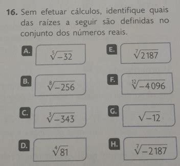 Solved Sem Efetuar C Lculos Identifique Quais Das Ra Zes A Seguir