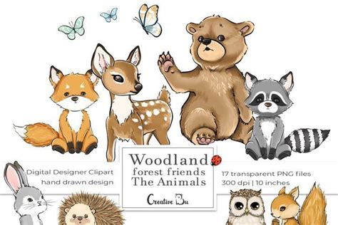 Woodland Forest Friends The Animals Clipart 905615