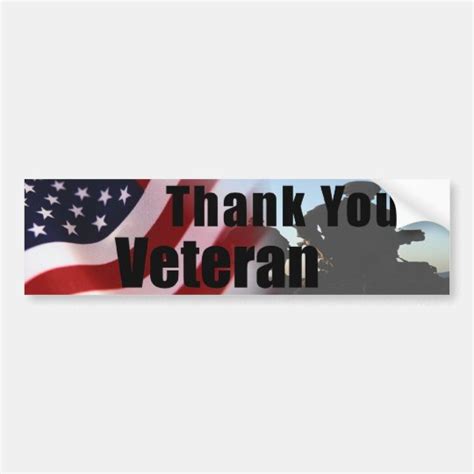 Thank You Veteran Bumper Sticker