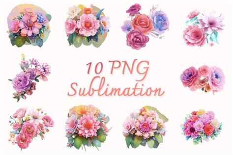 Flowers 15 Clipart Png Sublimation Graphic By Daisy World · Creative