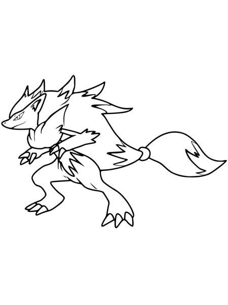 Pokemon Zoroark Coloring Pages Free Printable