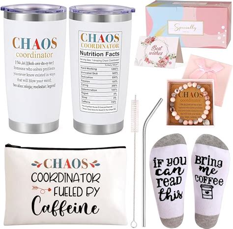 Amazon NaiCeay Chaos Coordinator Gifts For Women Coworker Gifts