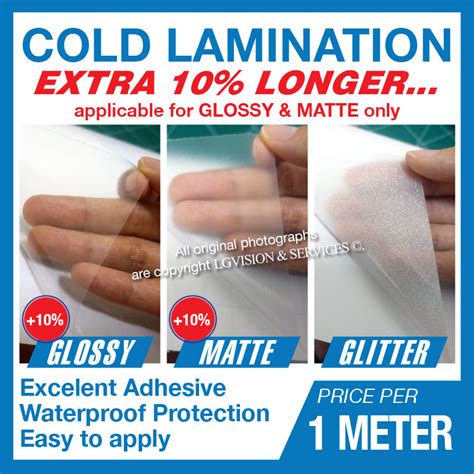 Cold Lamination Film Laminate Film Stickers Transparent Glossy Matte