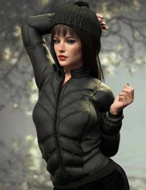 X Fashion Warm Winter Jacket For Genesis Female S D Models For