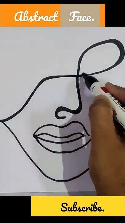 Draw Abstract Facedrawing Shorts Art Sketch Yashu M Art Youtube