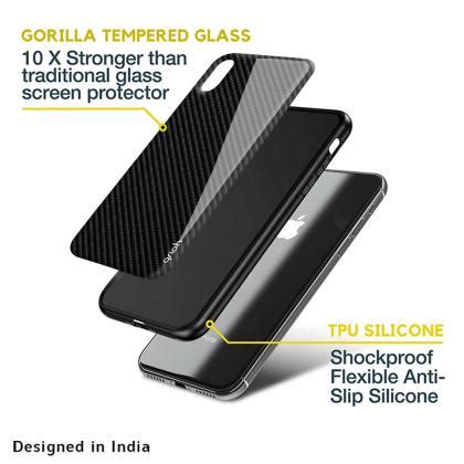 Qrioh Carbon Fibre Texture Glass Case For Apple Iphone Xs Max Jiomart