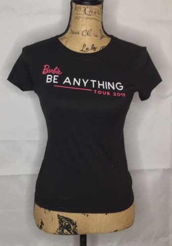 Barbie Shirt Size L Large Womens Ladies T Shirt Black Be Anything