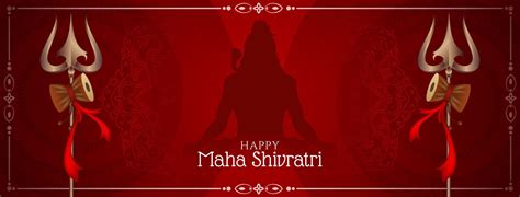 Happy Maha Shivratri Festival Religious Banner Design 20034136 Vector