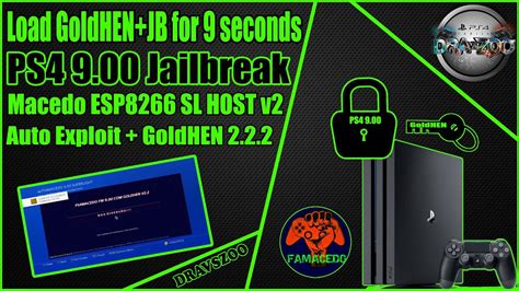 PS4 9 00 Load Jailbreak GoldHEN V2 2 2 For 9 Seconds Macedo SL HOST