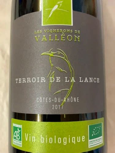 Les Vignerons de Valléon Terroir de la Lance Côtes du Rhône Blanc Vivino