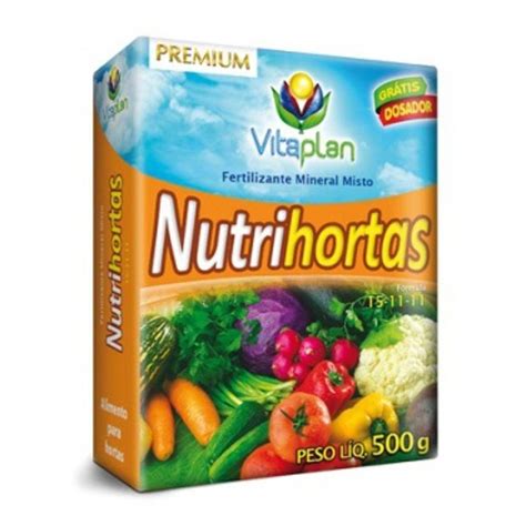 Fertilizante Para Hortas Nutrihortas Vitaplan 500g No Shoptime