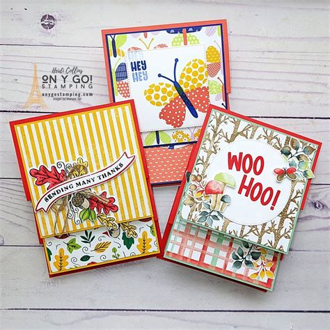 New Fun Fold Card With Patterned Paper ON Y GO STAMPING