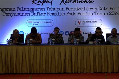 Bawaslu Sultra Memetakan Potensi Pelanggaran Di Pilkada 2024 Partai