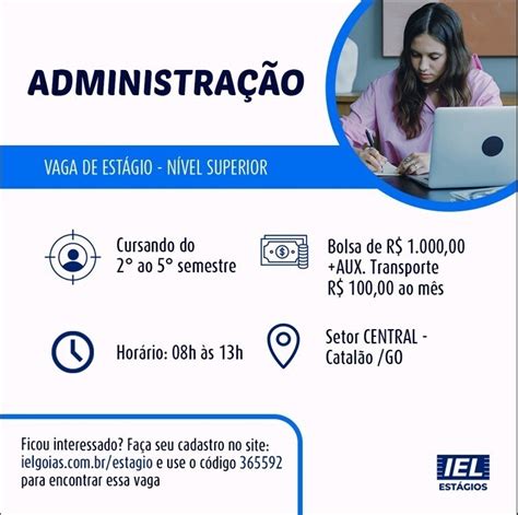 IEL estágio em administração CGE UFCAT