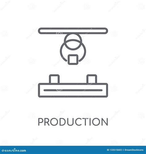 Productie Lineair Pictogram Modern Het Embleemconcept O Van De