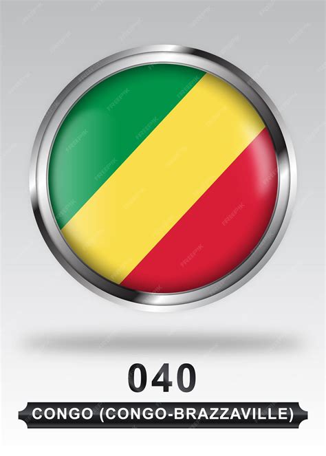 Premium Vector | Congo (congo-brazzaville) flag badge icon full vector