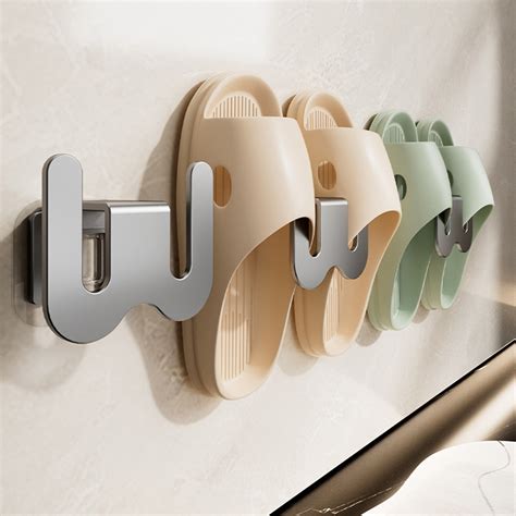 Kbndieu Wall Mounted Shoe Rack Hanging Shoe Organizer With Sticky