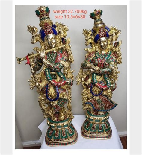 Radha Krishna Brass Statue For Religion Size Inch At Rs Kg In