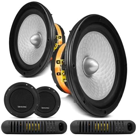 Alto Falante Kit 2 Vias 6 Polegadas Bravox CS60D 200W Rms Equipados